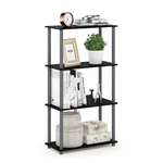 Storage Shelves 4 Tier Round Tube Toolless Black Grey Model 99557BK Gy Furinno. Fixed Price $59.99.