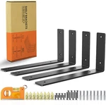 Shelf Shelves Metal Black Wall Shelving 4 Pack (8"X6"). Fixed Price $17.99.