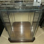 Mirrored Etched Glass & Wood Curio Cabinet Display Case Custom Design 13X11X7. Fixed Price $75.00.
