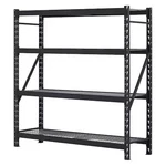 Edsal ER7824W4 Freestanding Bulk Storage Rack, Shelves, 78"H X 77"W 24"D. Fixed Price $595.99.