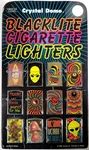 Vintage 1996 - Counter Display Of 12 Blacklite Novelty Cigarette Lighters (2102). Fixed Price $63.98.
