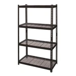 Hirsh 2300 Riveted Metal Wire Deck Shelving 4-SHELF Unit 18D X 36W 60H Black. Fixed Price $130.99.