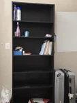 Black Freestanding Open Face 5-SHELF Rectangular Bookcase Shelving Unit. Fixed Price $20.00.
