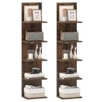 2 Pcs 5-TIER Shelves Vertical Floating Storage Shelf Unit Wall-mounted. Fixed Price $74.99.