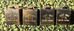 4 Pieces Of Gold Brass Knape & Vogt 256 Adjustable Steel Pilaster Shelf Clips. Fixed Price $8.95.