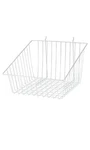 6 Or Pegboard Wire Slant Baskets White 12" X 8" - 4". Fixed Price $69.95.