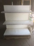Lozier / Madix Gondola Shelving Lot 10 Metal Shelves Used Grocery Store Fixtures. Fixed Price $2500.00.