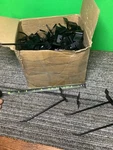 (approx. 100) 6" Black Slate Wall Hangers/hooks Obo. Fixed Price $56.00.