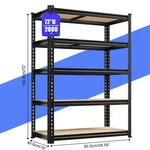 5-TIER Heavy Duty Metal Shelving Storage Adjustable Garage Shelves Utility Rack. Fixed Price $46.97.