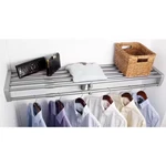 Adjustable Closet Shelf Hanger Rod Only 40-73 In W. Expandable Metal Sliver Gray. Fixed Price $156.89.
