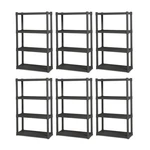 Sterilite 4 Shelf Durable Solid Surface Shelving Unit, Flat Gray (6 Pack). Fixed Price $307.99.