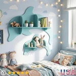 Cute Wall Mounted Bookshelves Kids Room Floating Shelf Organized Storage Unit Us. Fixed Price $99.85.