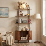 Arched Bookcase With Storage,tall Bookshelf Design, 4-TIER. Fixed Price $129.99.