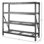 Gladiator Garageworks 4-SHELF Heavy Duty Storage Rack Steel Adjustable Shelving. Fixed Price $375.85.