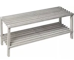 New Packaging Honey Can Do 2 Tier Wood Shoe Rack Grey SHO-08413. Fixed Price $31.95.
