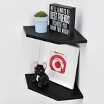 Welland 12-INCH Black Floating Corner Shelves Set Of 2, Wall Mounted Storage. Fixed Price $29.07.