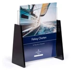 New DISPLAYS2GO 1-POCKET Brochure Rack Clear/black Acrylic 1PC. Fixed Price $42.97.