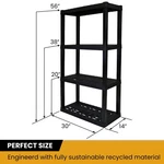 Hyper Tough Plastic Shelves Garage Storage Shelf Heavy Duty Shelving Unit 4-TIER. Fixed Price $41.62.