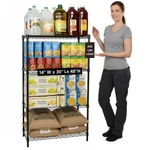 Displays By Jack Tier Wire Shelving Unit - 14"W X 30"L, Black. Fixed Price $172.05.