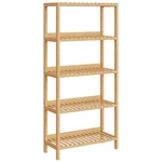 Bamboo Storage Shelf, 5-TIER Freestanding Shelving Unit, Multifunctional Stor.... Fixed Price $104.93.