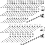 100 Pack Slatwall Hooks, 6 And 8 Inch Accessories, Metal Panel. Fixed Price $49.94.