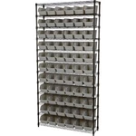 Strongway 12-TIER Single-side Wire Shelving Unit With 66 Bins, 39.5IN.L X. Fixed Price $349.99.
