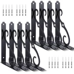 8 Pack Inch Decorative Shelf Bracket Heavy Duty Wall Mounted Floating Brack.... Fixed Price $35.84.