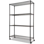 Alera Complete Wire Shelving Unit W/caster Four-shelf 48 X 18 72 Black. Fixed Price $194.20.