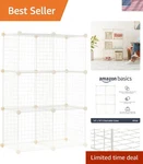 Heavy-duty 6 Cube Wire Grid Storage Shelves For Durable Organization. Fixed Price $60.99.