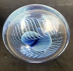 1988 Signed Eickholt Iridescent Paperweight Vintage Art Glass Displayed 2 Ways. Fixed Price $69.99.