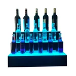 24" 3 -tier Lighted Glowing Liquor Bottle Display Shelf Home Back Bar Rack. Fixed Price $93.04.