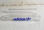 Vintage Acrylic Adidas Trefoil Store Slatwall Shelf Display Sign. Fixed Price $19.99.