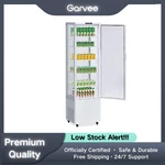 10.9CU Ft Commercial Fridge Display, Glass Door Beverage Cooler, 5 Shelves, Cast. Fixed Price $1334.07.