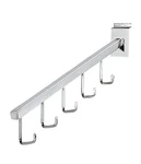 Sswbasics Chrome 5-J-HOOK Waterfall For Slatwall Pack Of 10. Fixed Price $65.99.