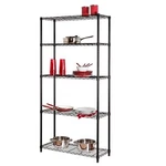5 Tier Heavy Duty Steel Shelving Unit Adjustable Storage 200 Pounds Black 72 .... Fixed Price $81.99.