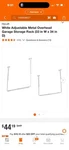 Hyloft Adjustable Ceiling Kit White Steel Overhead Garage Storage 2 Bracket. Fixed Price $45.00.
