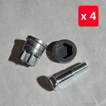 Set Of 4 Chrome Shelf Feet Replacement For Uline Wire Shelving Posts. Fixed Price $15.99.