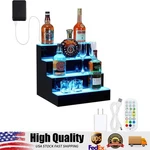4-TIER Lighted Liquor Shelf 16" Acrylic Wine Rack Bottle Display Shelves. Fixed Price $73.49.