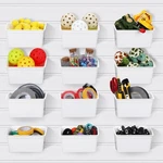 Unittype 12 Pcs Storage Plastic Slatwall Bins For Organizer Cont.... Fixed Price $50.10.