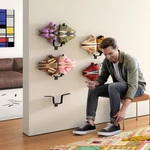 Yowos Wall Mounted Shoe Rack 6 Pack Floating Sneaker Display Shelf Space Saving. Fixed Price $69.99.