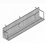 Amko VS48-W In. Video Shelf For Gridwall & Slatwall, White. Fixed Price $5.50.