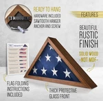 Hbcy Creations Flag Display Case For X 9.5' American Veteran Burial Solid .... Fixed Price $74.99.