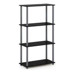 Furinno Turn-n-tube Wood 4-TIER Multipurpose Shelf Display Rack Black/gray. Fixed Price $54.42.