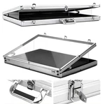 Aluminum Acrylic Clear Top Display Locking Travel Case Trading Coin/card/jewelry. Fixed Price $79.95.