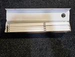(qty 10) Decor+ By Elfa 411450 Click-in Shelf Bracket D: 16"/40 Matte White. Fixed Price $48.68.