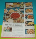 1947 Print Ad Betty Crocker Sunday Morning General Mills Cereal Tray Pages. Fixed Price $10.00.