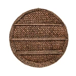 Happimess 24" 3-TIER Circular Hyacinth Wall Rack, Bright Brown, Boho Storage. Fixed Price $103.19.