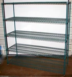 Metro Super Erecta 5 Shelf Green Antimicrobial Shelving Racks Racking. Fixed Price $375.00.