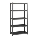 Hirsh 3200 Riveted Shelving 5-SHELF Unit 18DX36WX72H Gunmetal Gray/black. Fixed Price $170.36.