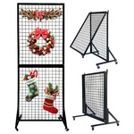 Fordable Grid Wall Panel Display Stand- 5.5 *2 Wire Shelves Merc.... Fixed Price $92.98.